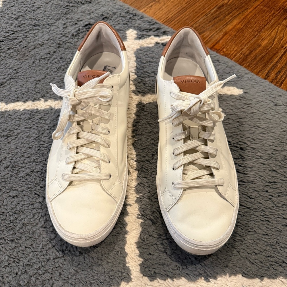 Vince Cream Leather Men's Sneakers